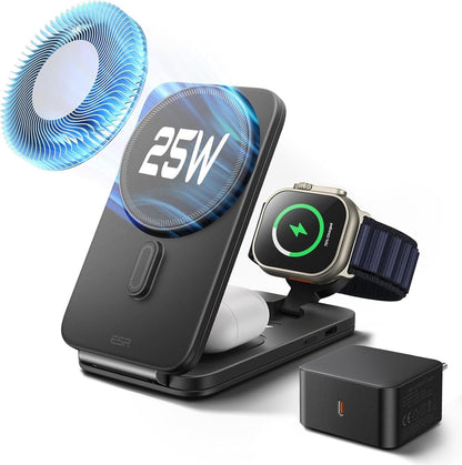 3in1 MagSafe Ladestation 25W Apple Watch – Bild 1