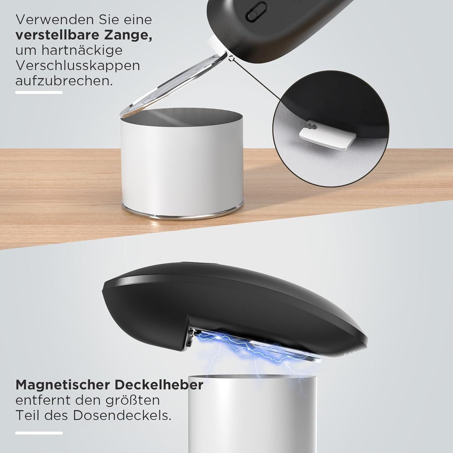 Elektrischer Dosenöffner USB Automatik Schwarz – Bild 5