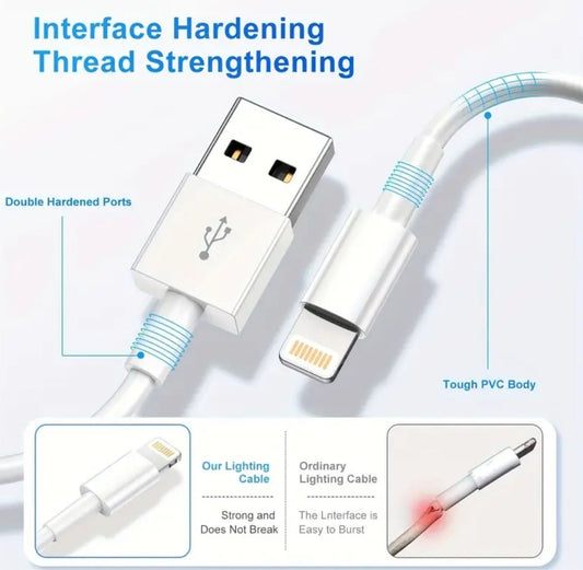 Robustes iPhone Ladekabel 2m - Verstärkt! Neu – Bild 2
