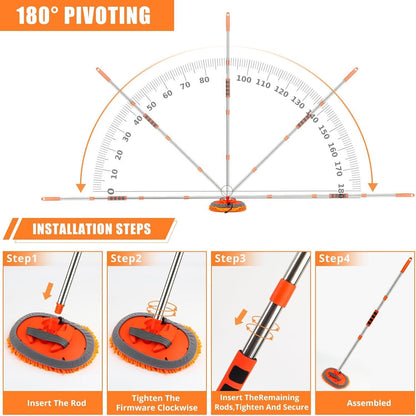Autowaschmopp 157cm Mikrofaser Set 3in1 – Bild 3