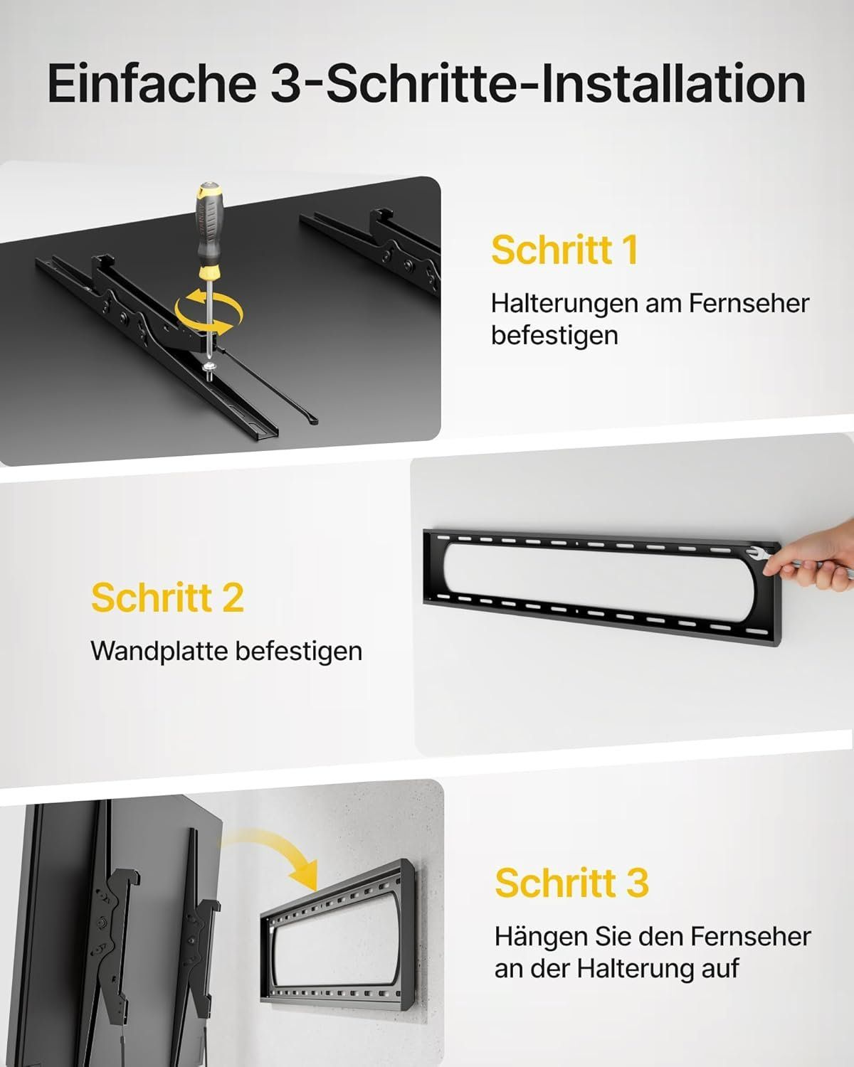 TV Wandhalterung 60–120 Zoll neigbar – Bild 8