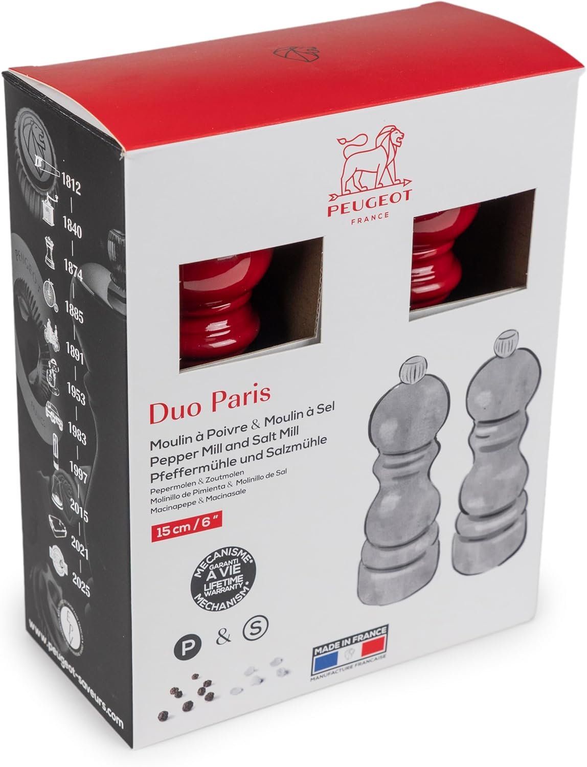 Peugeot Salz Pfeffer Mühle Set 15cm Holz – Bild 3