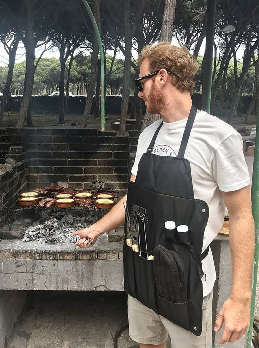 Grillset Edelstahl 7-teilig mit Schürze – Bild 1