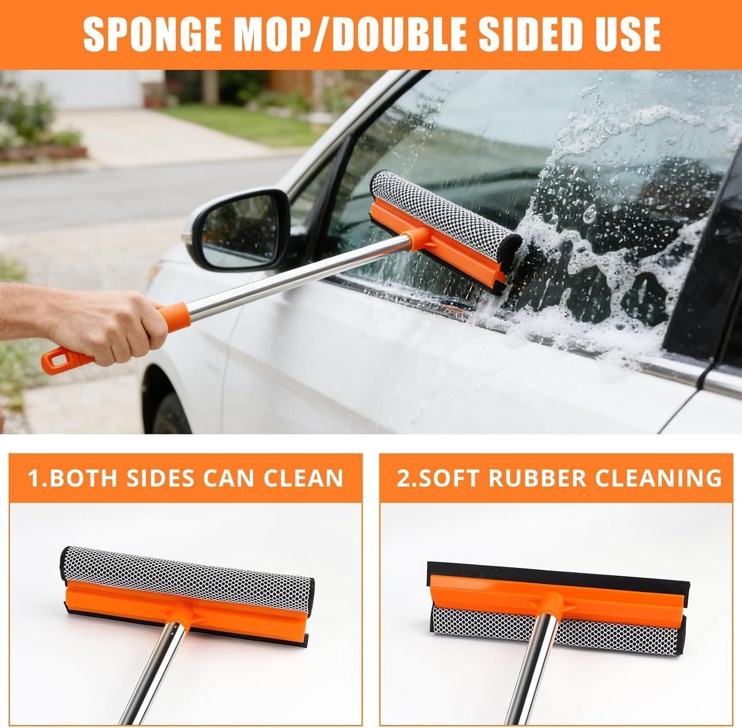 Autowaschmopp 157cm Mikrofaser Set 3in1 – Bild 4
