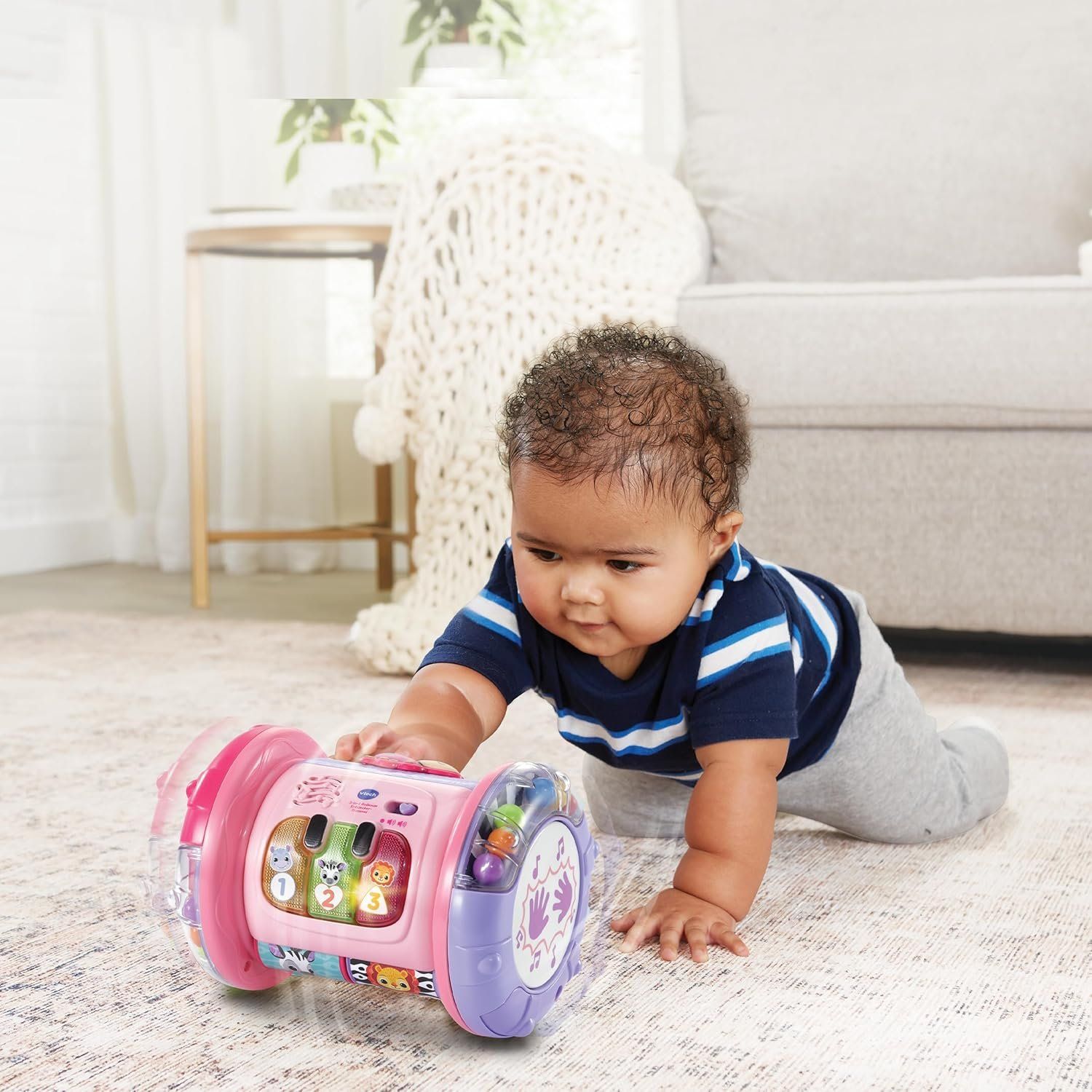 Vtech 3-in-1 Rollende Entdecker-Trommel pink – Bild 2