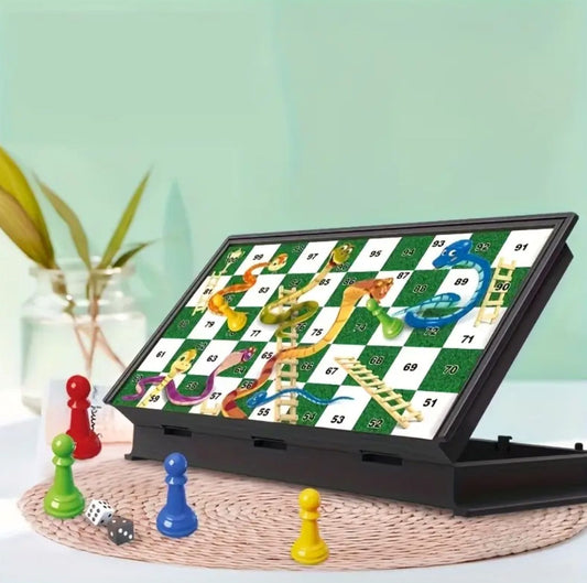 🎲 Schlangen & Leitern – Klassisches Reisespiel 🐍🪜 – Bild 1