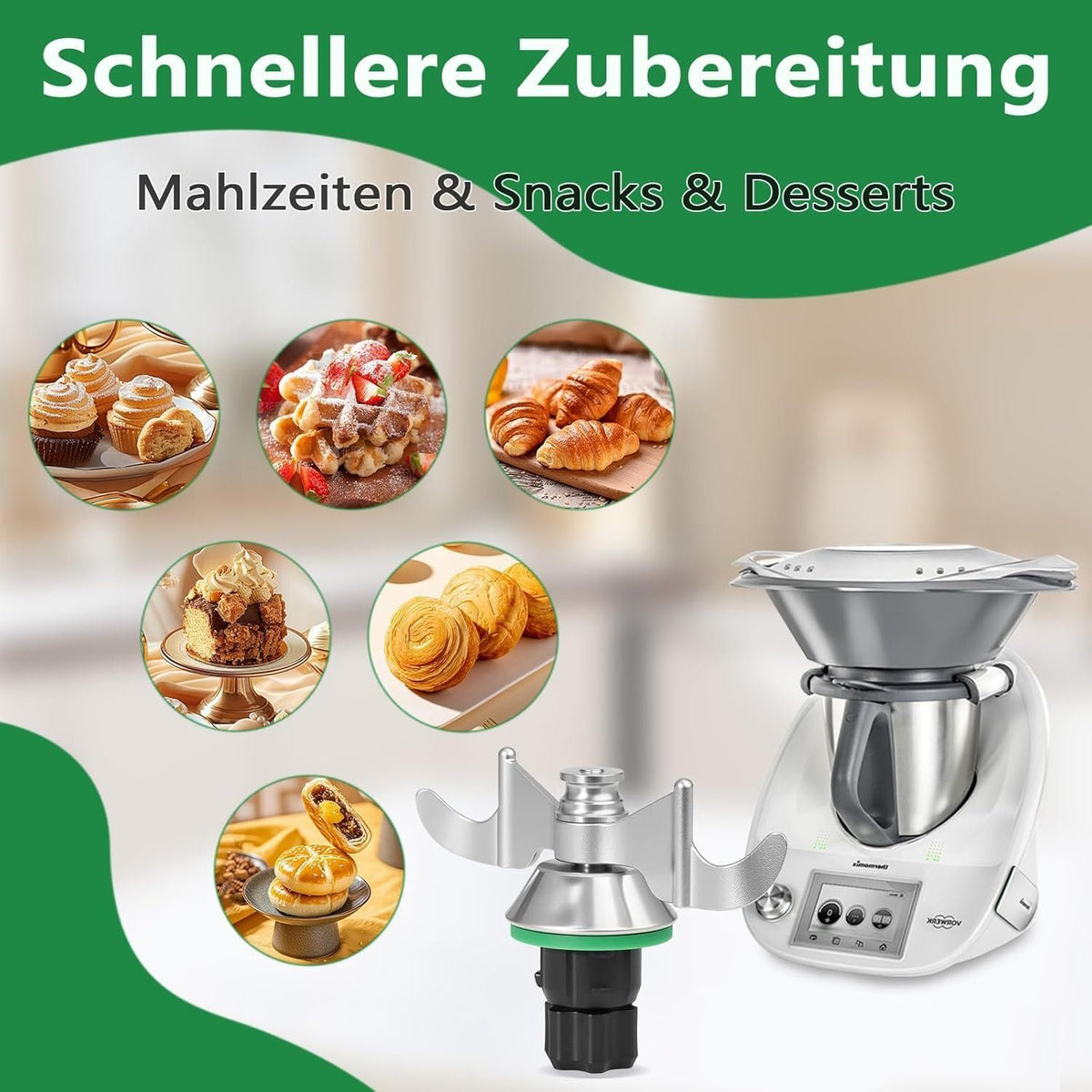 Edelstahl Teigmesser für Thermomix TM5 TM6 – Bild 7