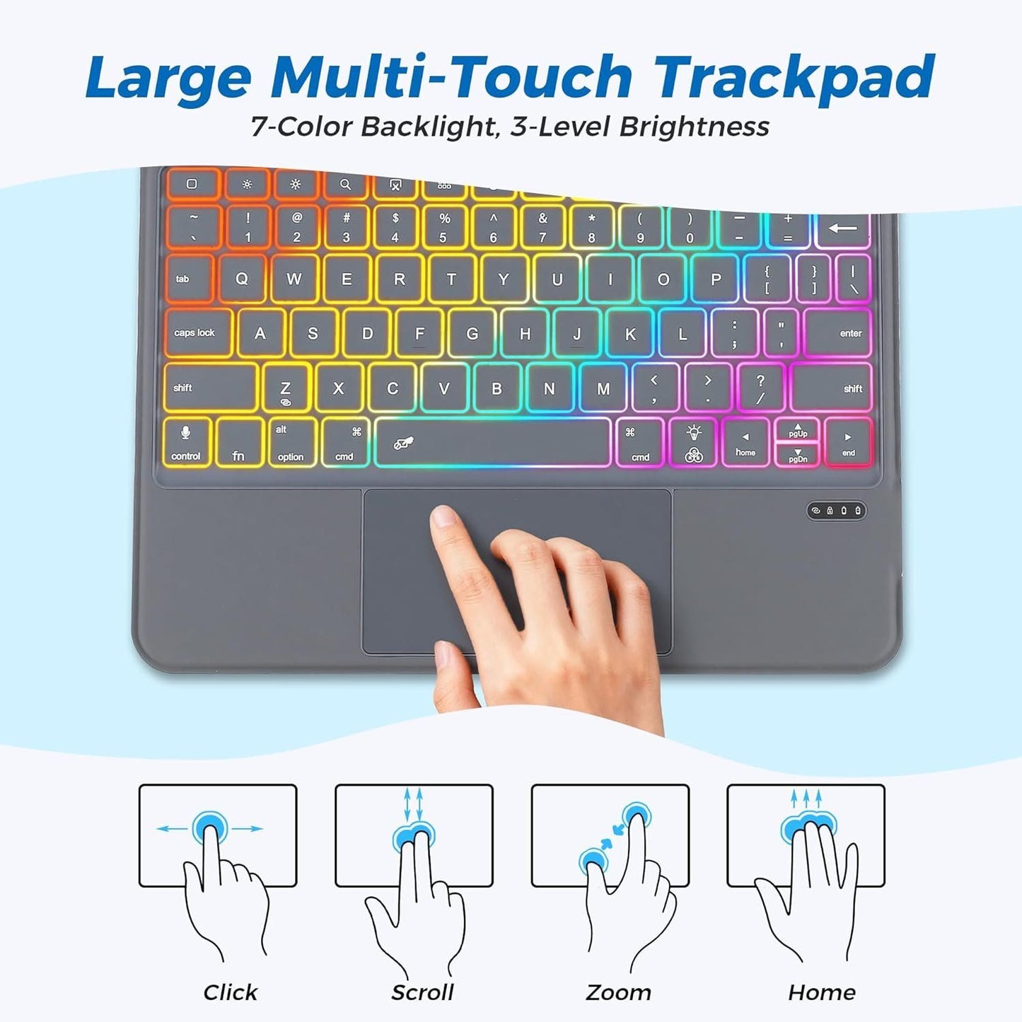 iPad Tastaturhülle 11'' Trackpad Bluetooth – Bild 5