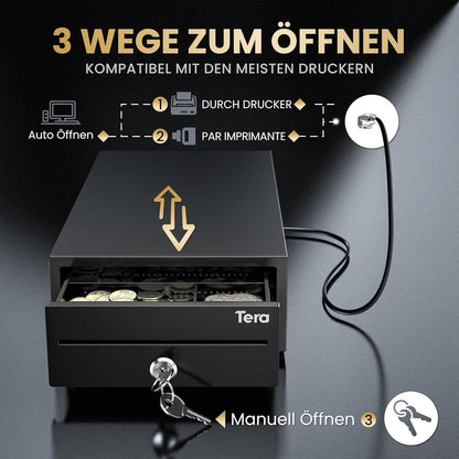 Kassenschublade Metall Tera 208 RJ12 POS 4/6 Fächer – Bild 5