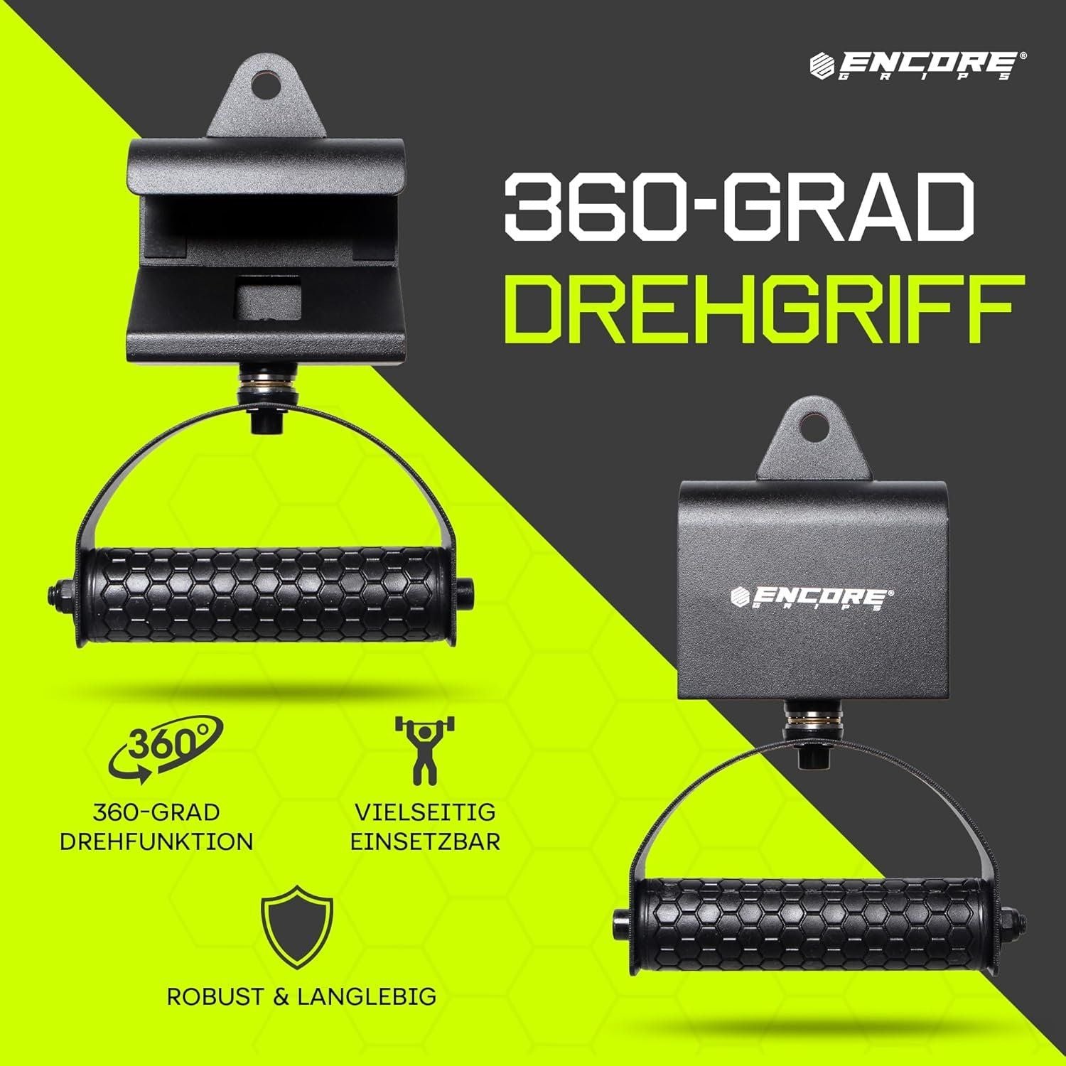 360° Klimmzuggriffe drehbar Latzug Griffe – Bild 2
