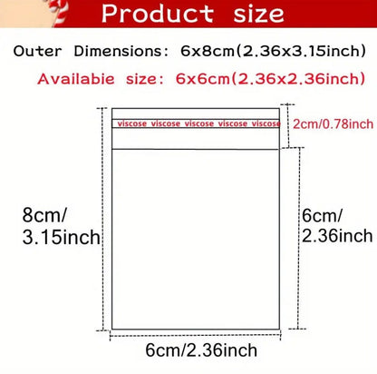 100 Stk. Beutel Geschenkbeutel 6x8cm Selbstklebend Neu – Bild 2
