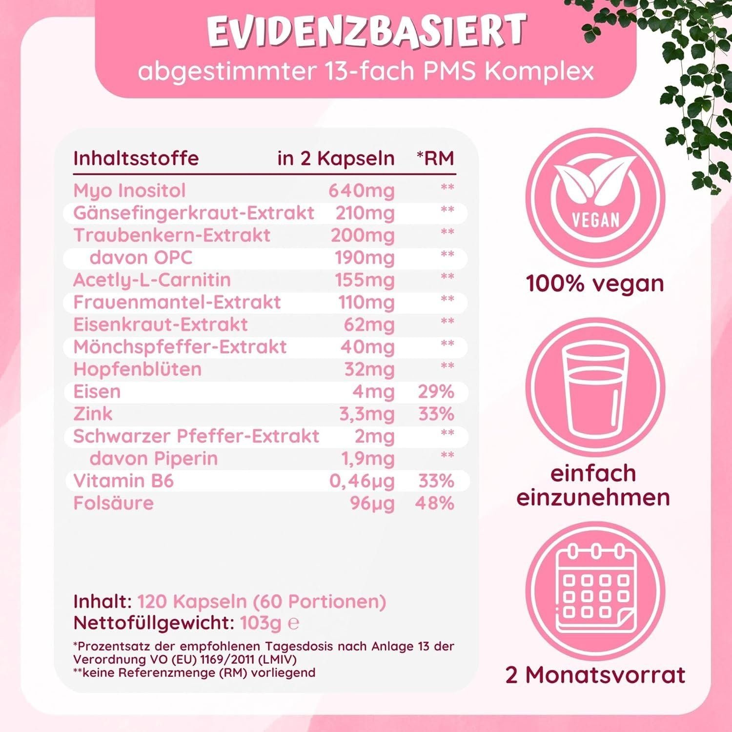 Hormon Balance PMS Kapseln Frauen – 120 Stück – Bild 2