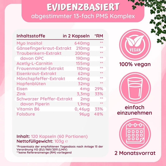 Hormon Balance PMS Kapseln Frauen – 120 Stück – Bild 2