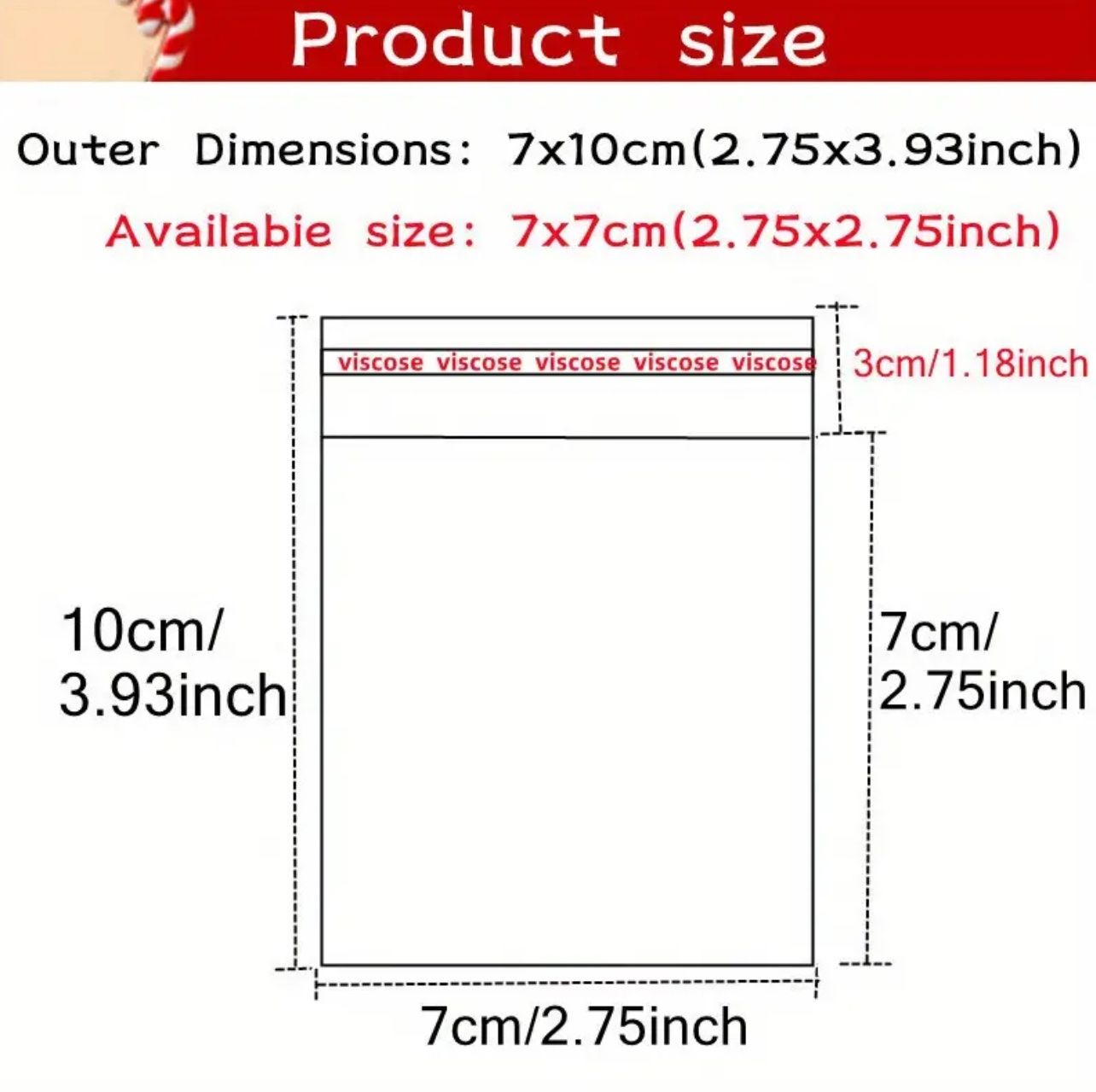 100 Stk. Beutel Geschenkbeutel 7x10cm Selbstklebend Neu – Bild 2