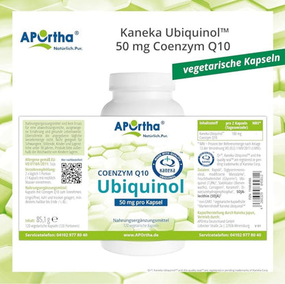 Coenzym Q10 Ubiquinol 50 mg | 120 veg. Kapseln | Kaneka® – Bild 4
