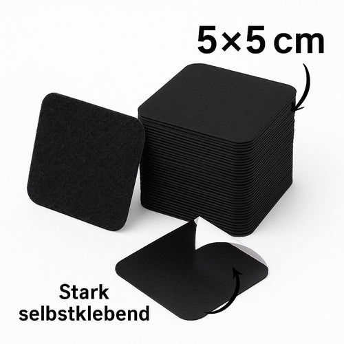10er Set Klettpads 5×5 cm – Selbstklebend & Stark