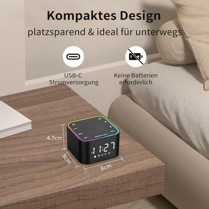 Weißrauschen Maschine mit Wecker & Nachtlicht USB-C – Bild 2