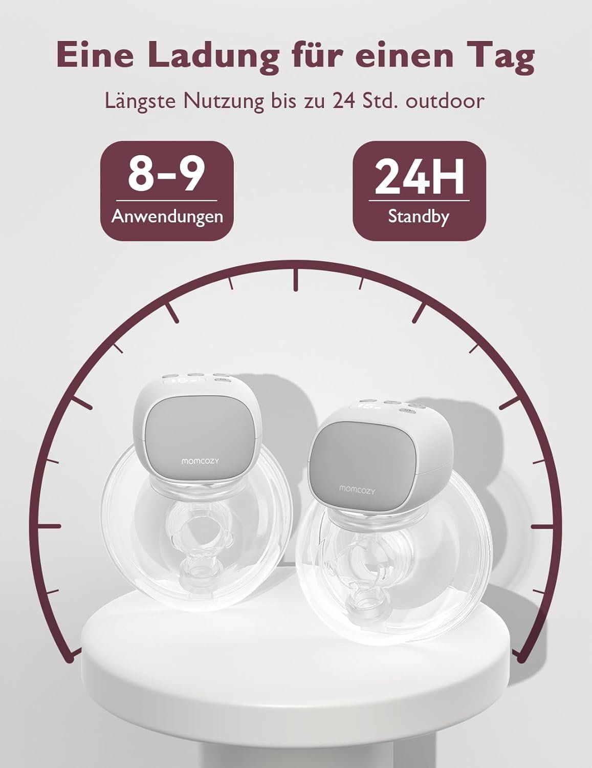 Momcozy S9 Pro Milchpumpe Grau – Bild 1