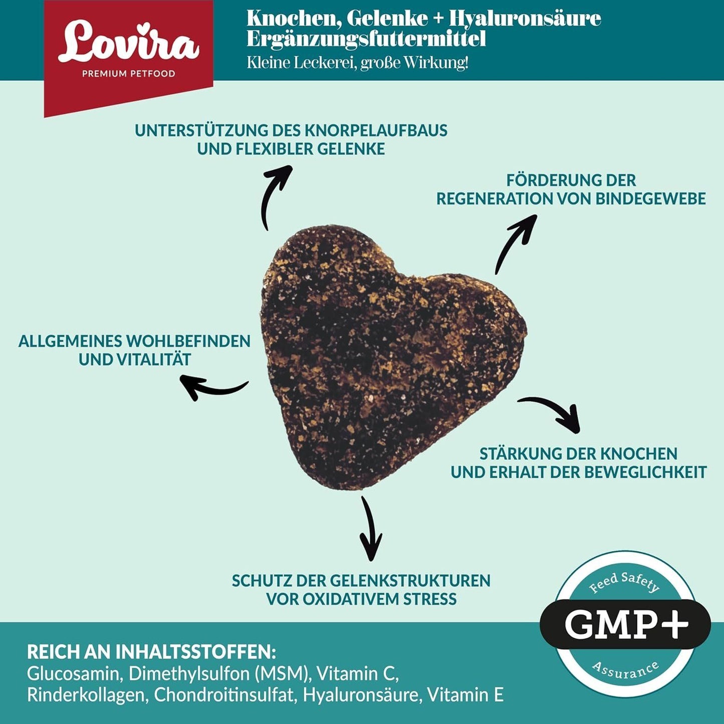 Lovira Gelenk Leckerlis Hund Hyaluron Glucosamin – 180 g – Bild 6