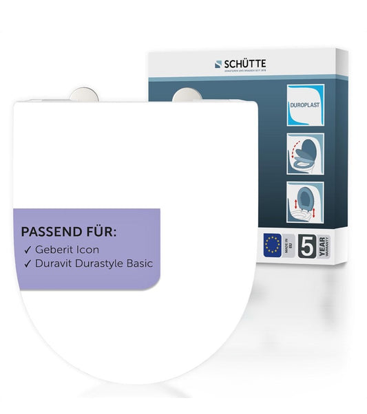 WC-Sitz mit Absenkautomatik – Geberit Icon / Duravit Basic – Bild 1