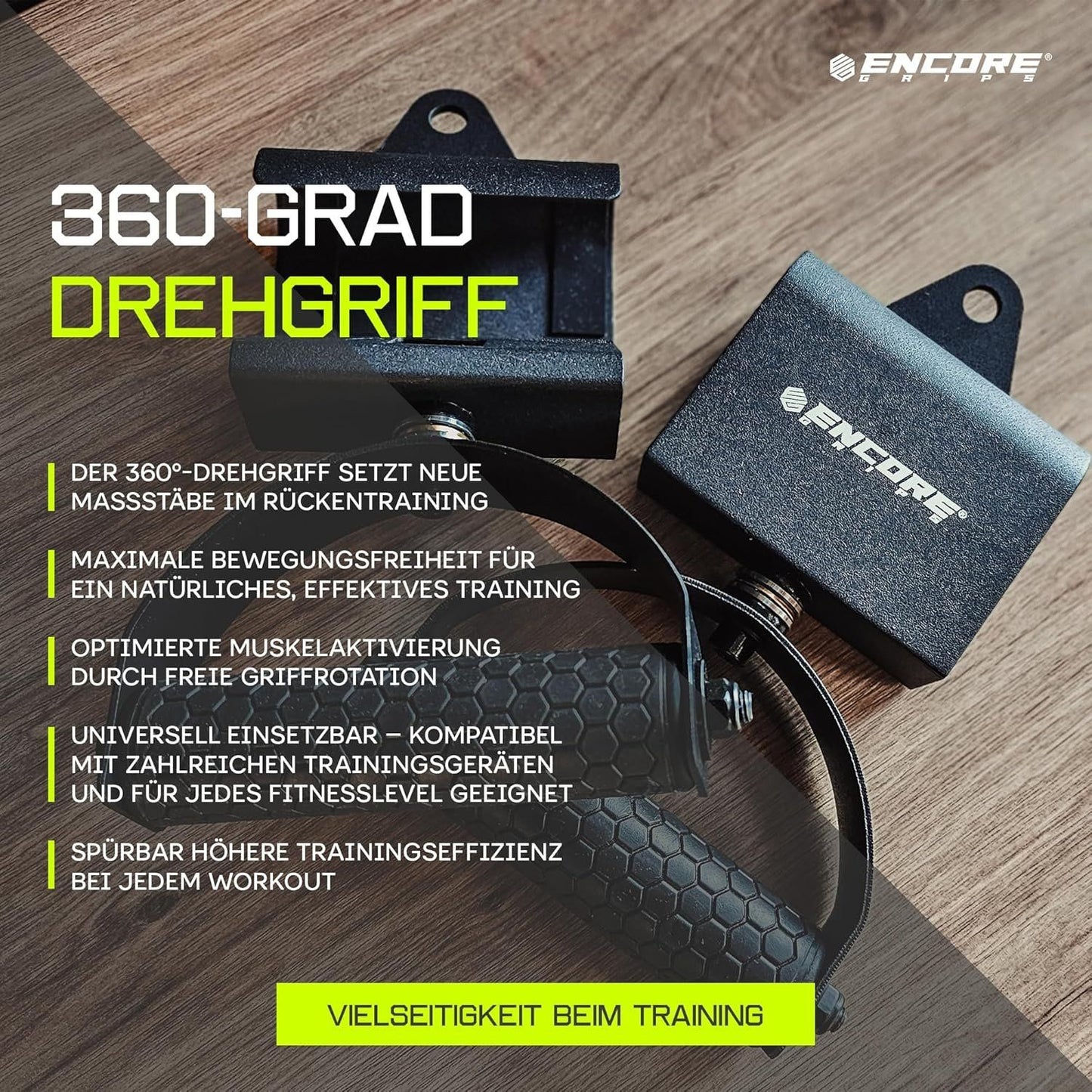 360° Klimmzuggriffe drehbar Latzug Griffe – Bild 6