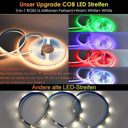 10m Smart COB LED Streifen RGBWW Alexa Google – Bild 2