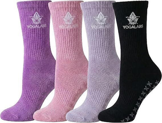 Yoga Socken rutschfest Baumwolle Grip 35-42 – Bild 1