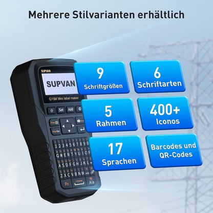 SUPVAN G15M Beschriftungsgerät 4 Rollen – Bild 5