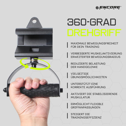 360° Klimmzuggriffe drehbar Latzug Griffe – Bild 5