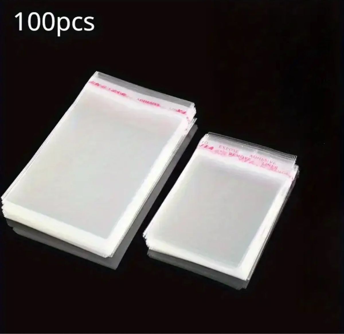 100 Stk. Beutel Geschenkbeutel 5x7cm Selbstklebend Neu – Bild 1