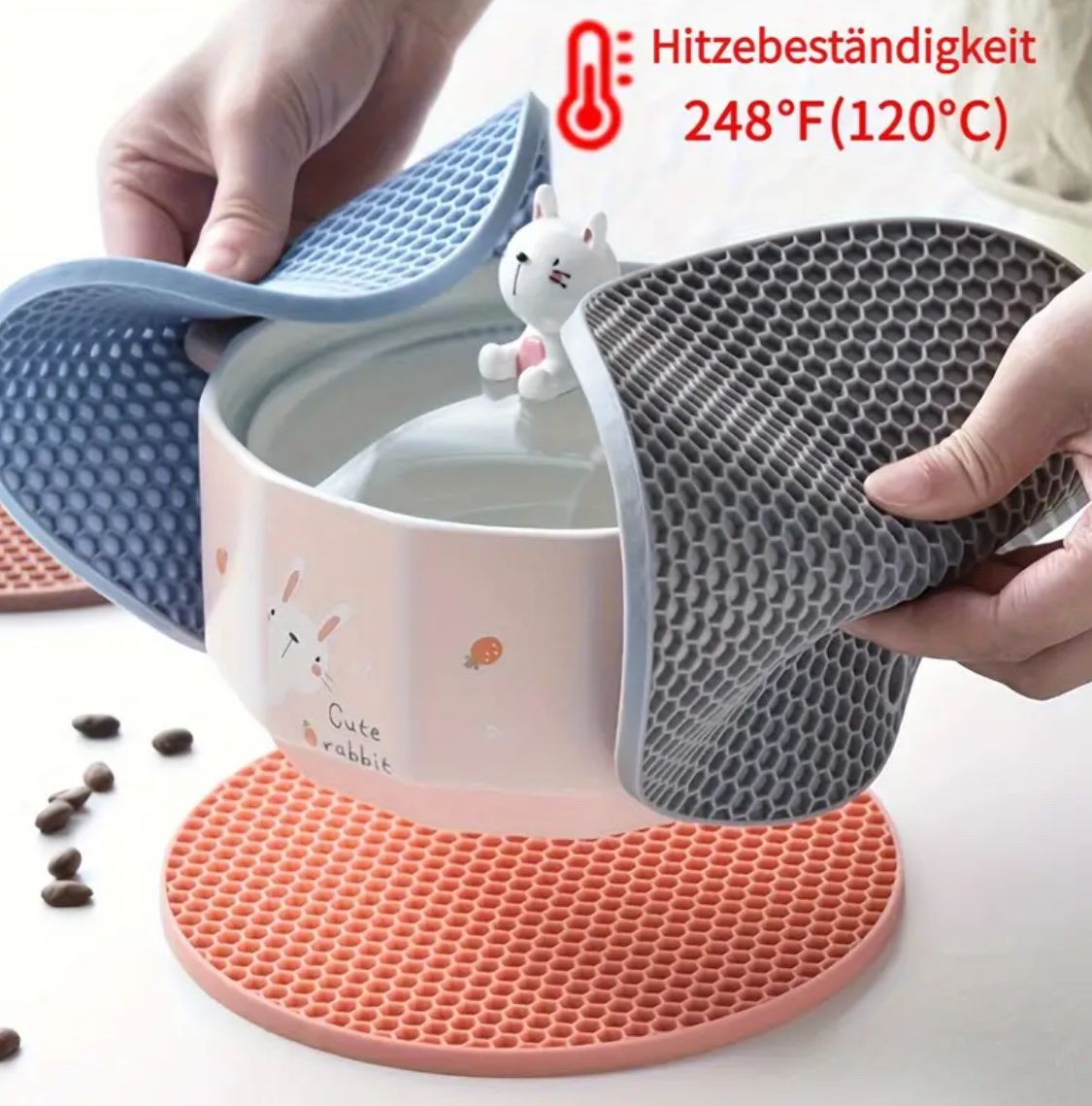 Topflappen Topf Untersetzer Silikon Untersetzer Küche – Bild 2
