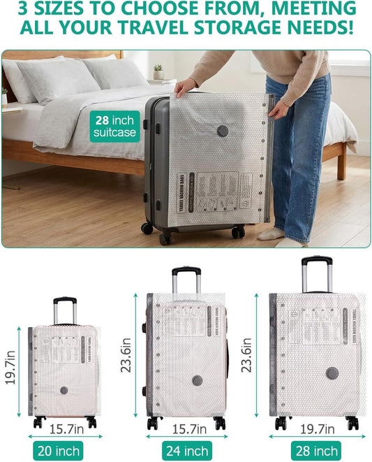 Vakuumbeutel Set 6x mit Akku Pumpe Reise Kleidung – Bild 2