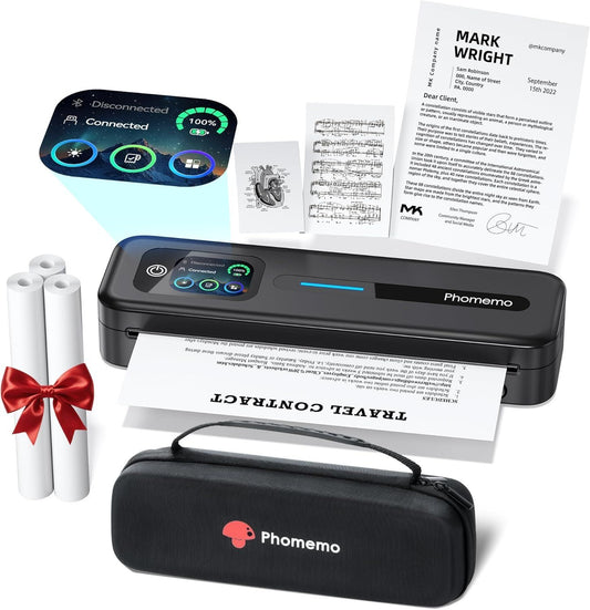 Mobiler A4 Thermodrucker 300DPI Bluetooth – Bild 1