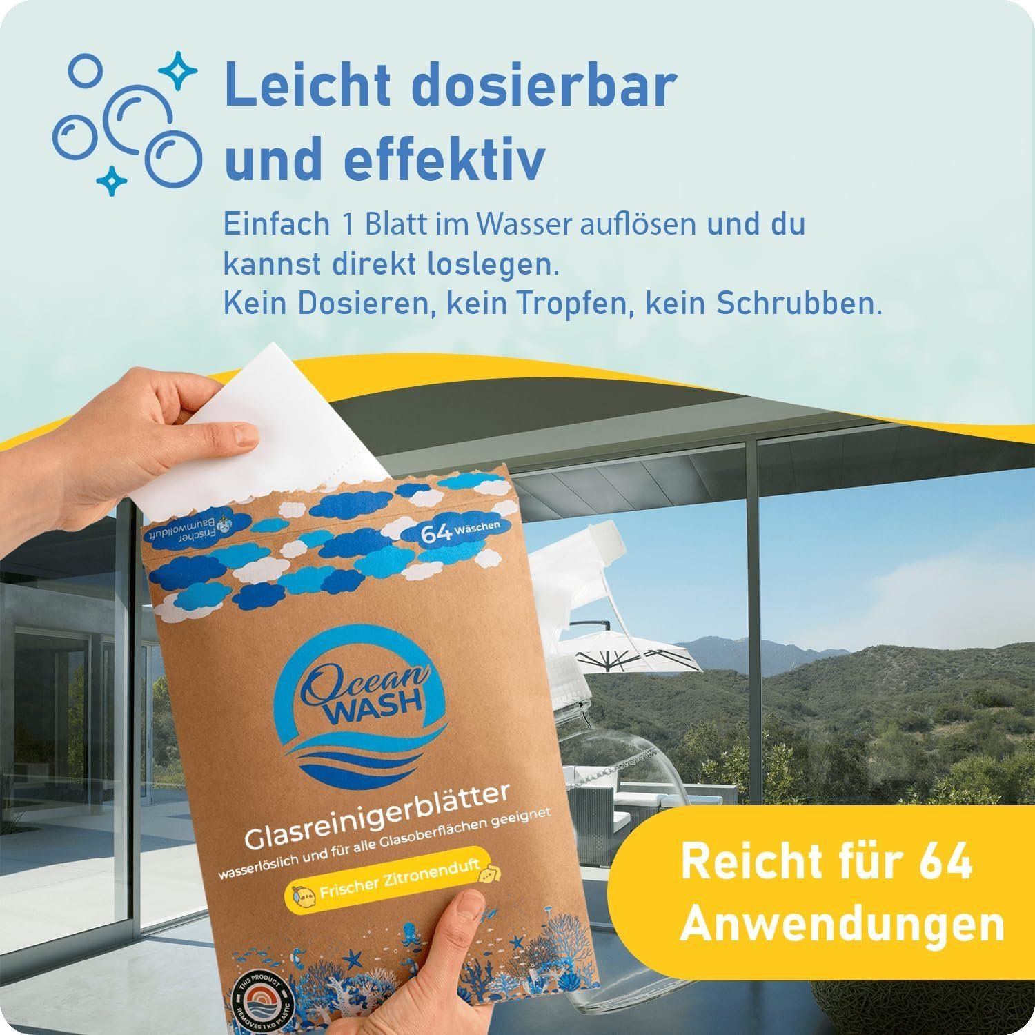 OceanWash Glasreiniger Blätter – 64 Anwendungen – Bild 6