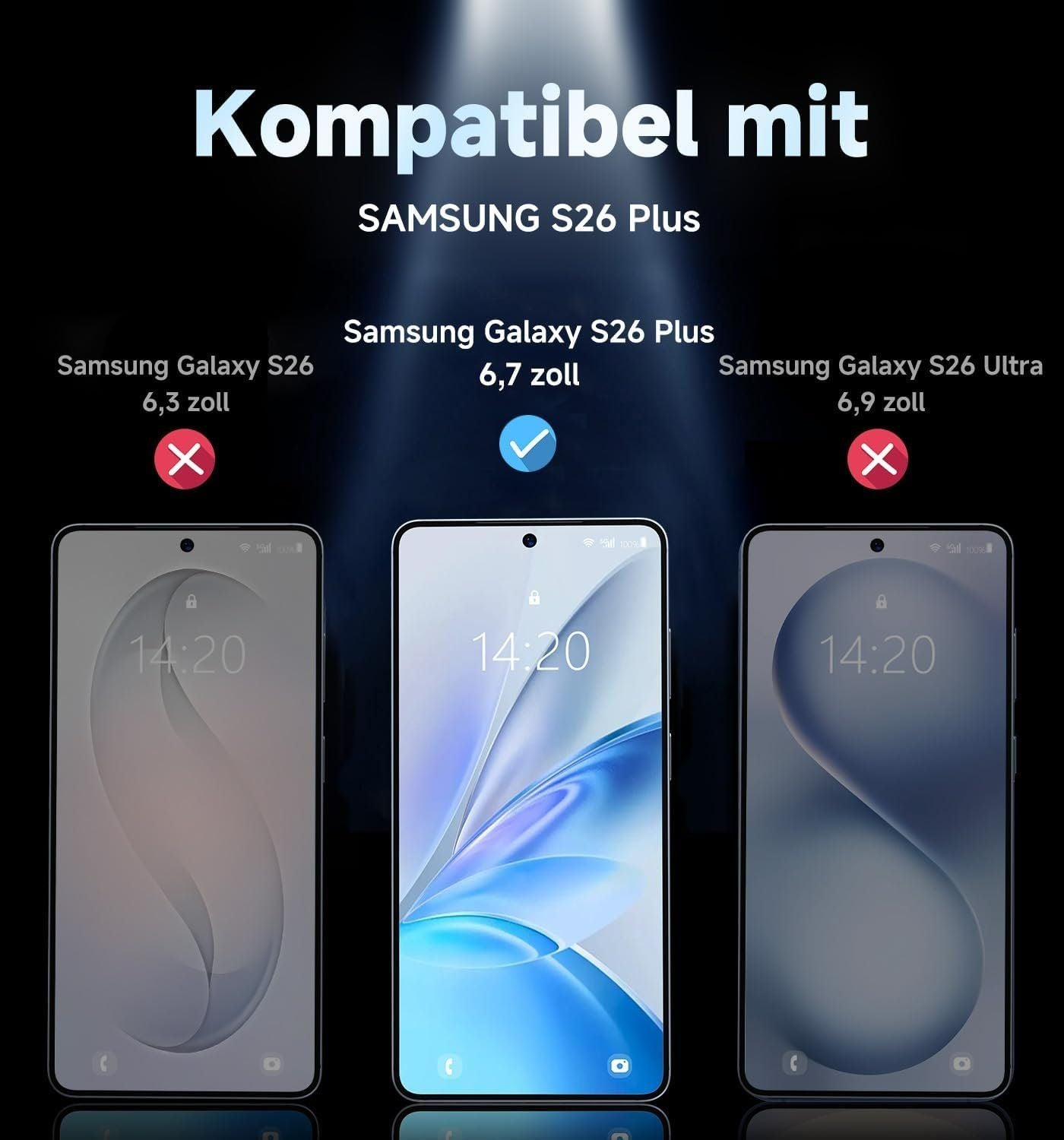Samsung Galaxy S26 Plus Panzerglas Schutzfolie 2er – Bild 2