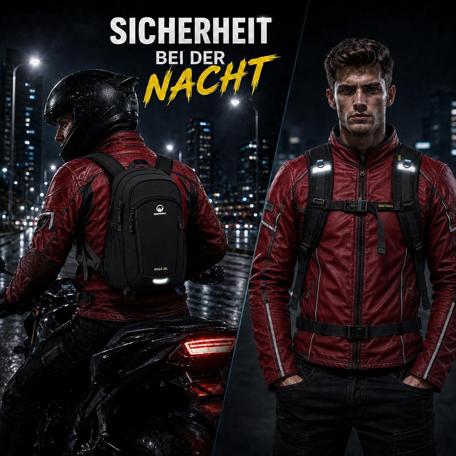ONETOALL Wanderrucksack 20L mit Regenhülle – Bild 3