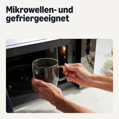 Doppelwandige Glas-Kaffeebecher 4erSet 355 ml hitzebeständig – Bild 4