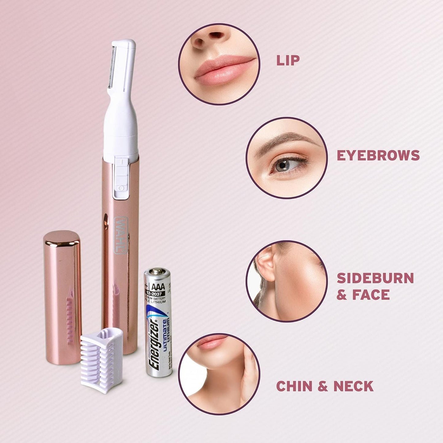 Wahl Damen Rasierer Set 2in1 Trimmer Augenbrauen – Bild 6