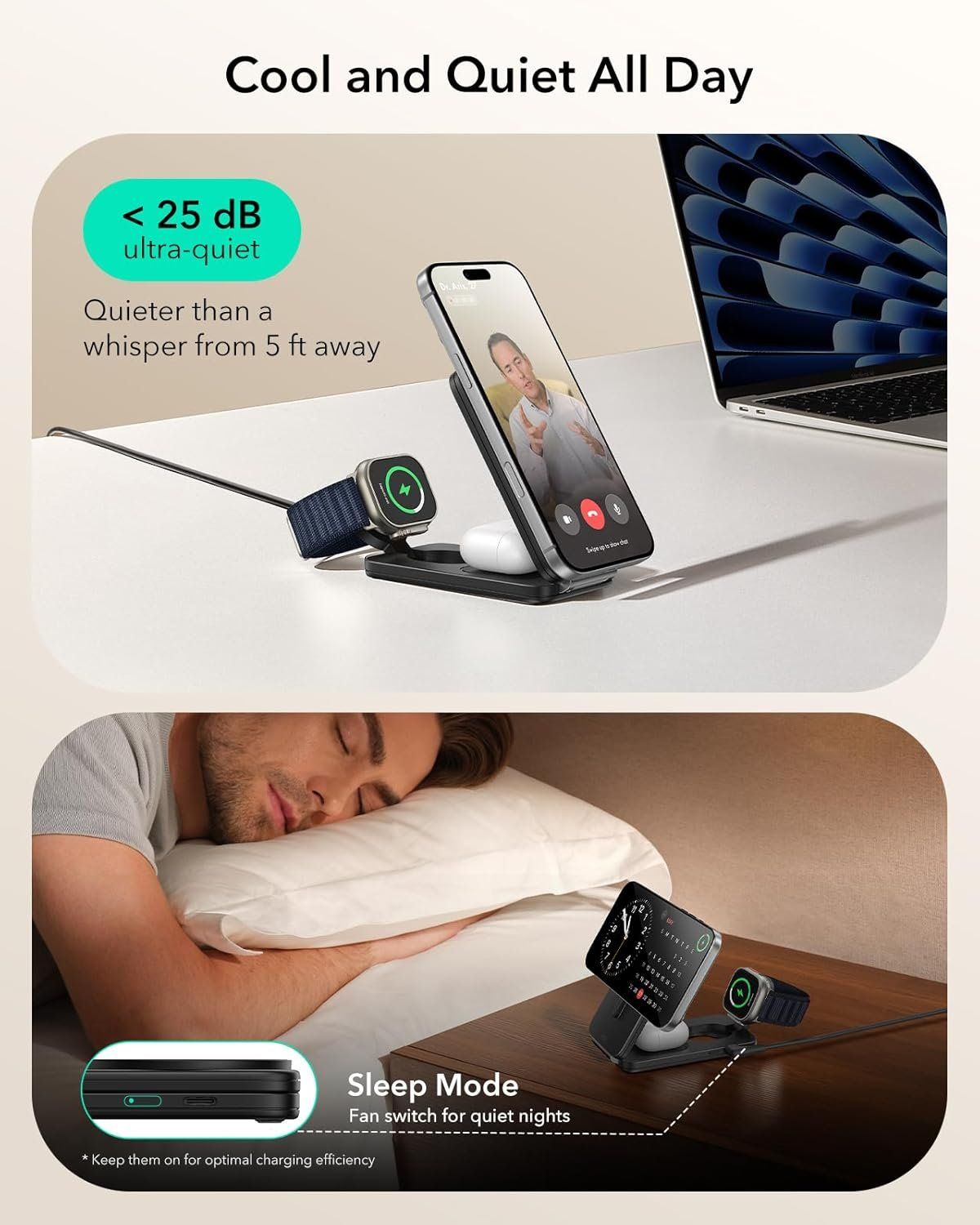 3in1 MagSafe Ladestation 25W Apple Watch – Bild 8