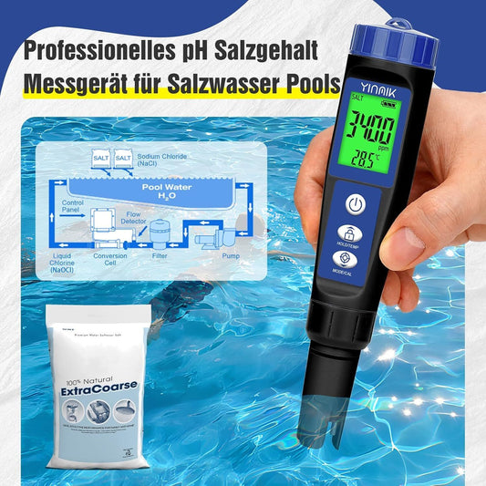 YINMIK 6-in-1 Pool pH Salz EC TDS ORP Tester – Bild 2