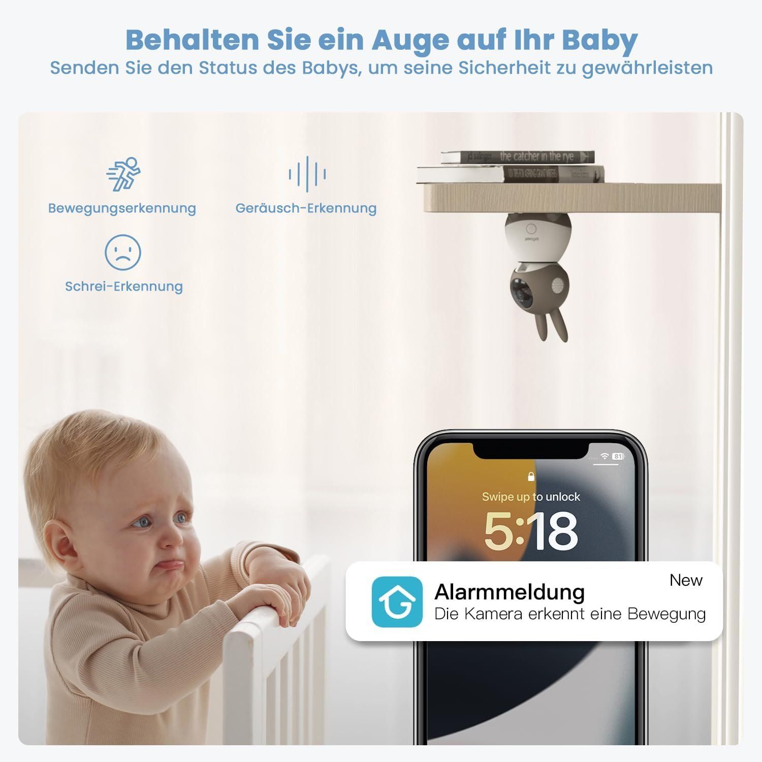 ieGeek Babyphone 2K 5 Zoll WLAN – Bild 5