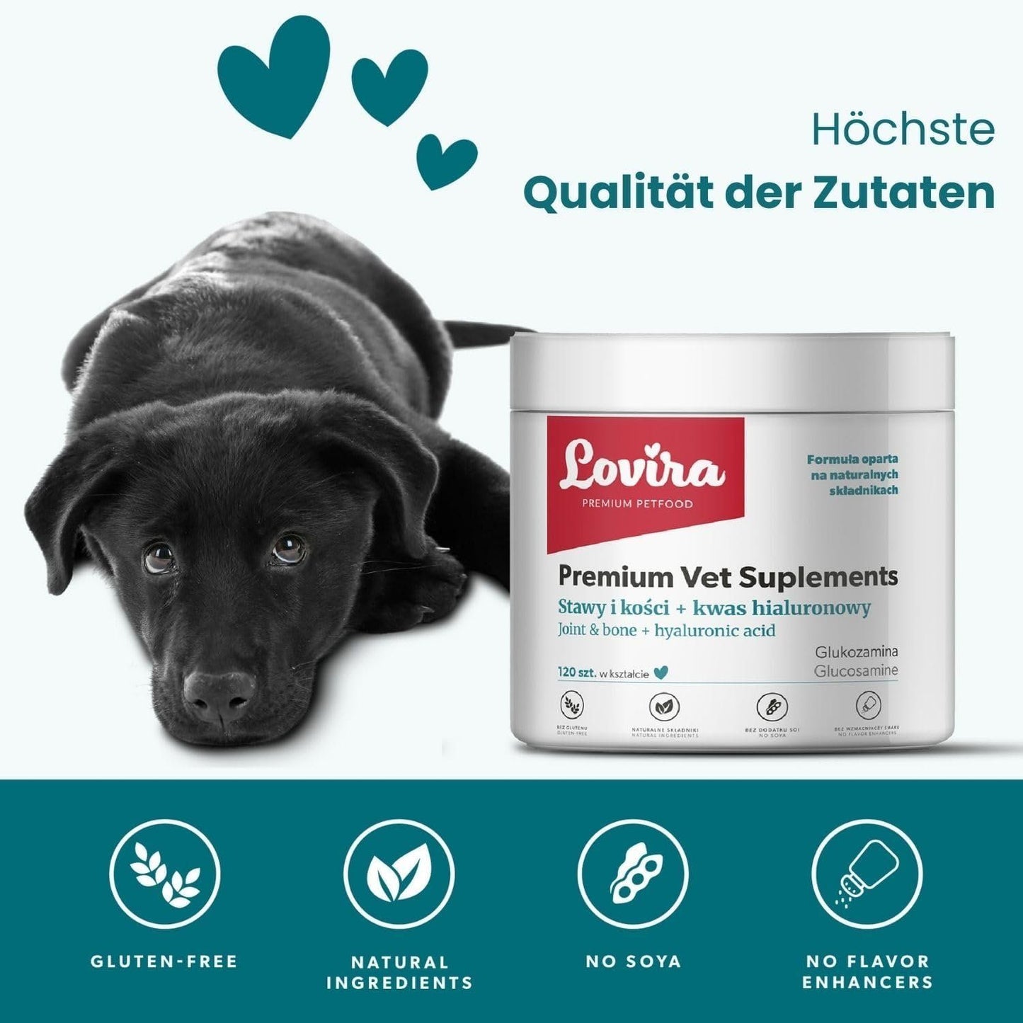Lovira Gelenk Leckerlis Hund Hyaluron Glucosamin – 180 g – Bild 5