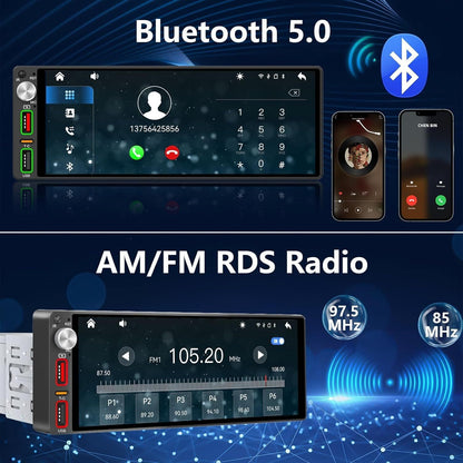 1-DIN Autoradio 6,9 Zoll CarPlay DAB+ Kamera – Bild 5
