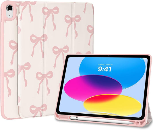 iPad Hülle 10/11 Zoll Schleifen Design Rosa – Bild 1