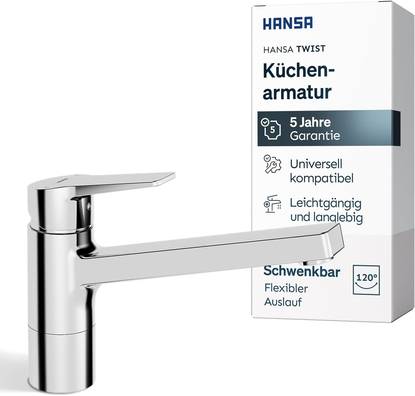 HANSA TWIST Küchenarmatur Chrom Hochdruck – Bild 1