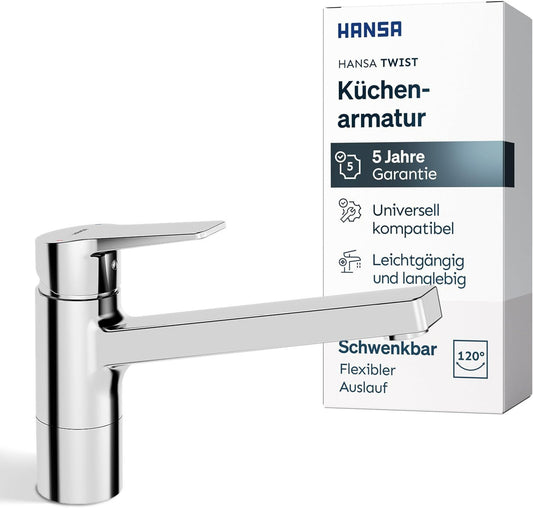 HANSA TWIST Küchenarmatur Chrom Hochdruck – Bild 1