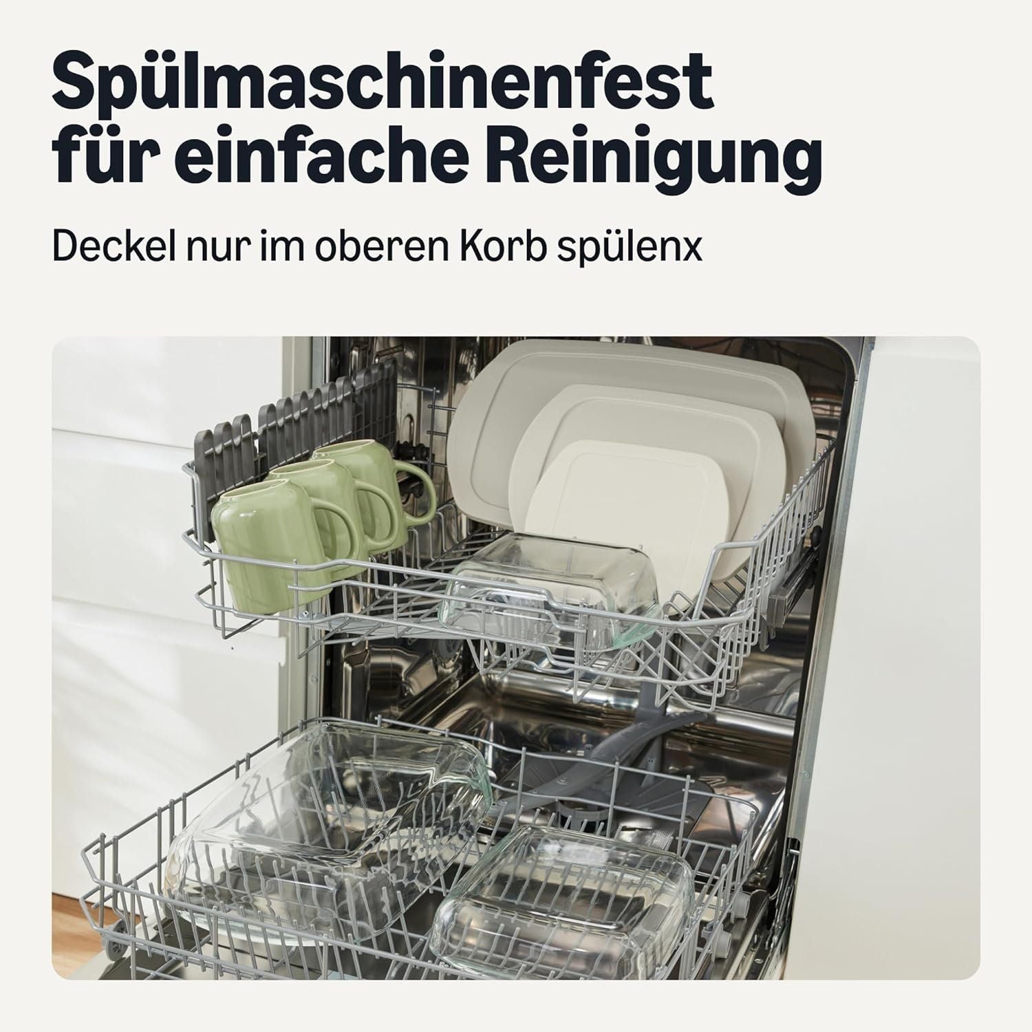Glas-Backformen Set 6-teilig mit Deckel | Ofenfest – Bild 5