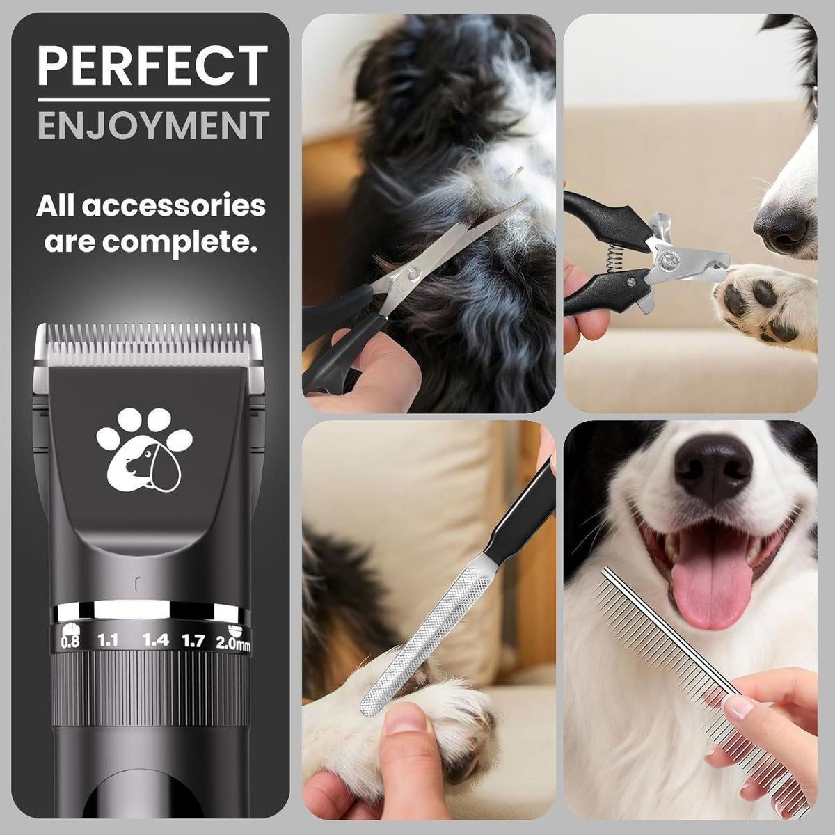 Hundeschermaschine Akku LED 3 Stufen – Bild 6