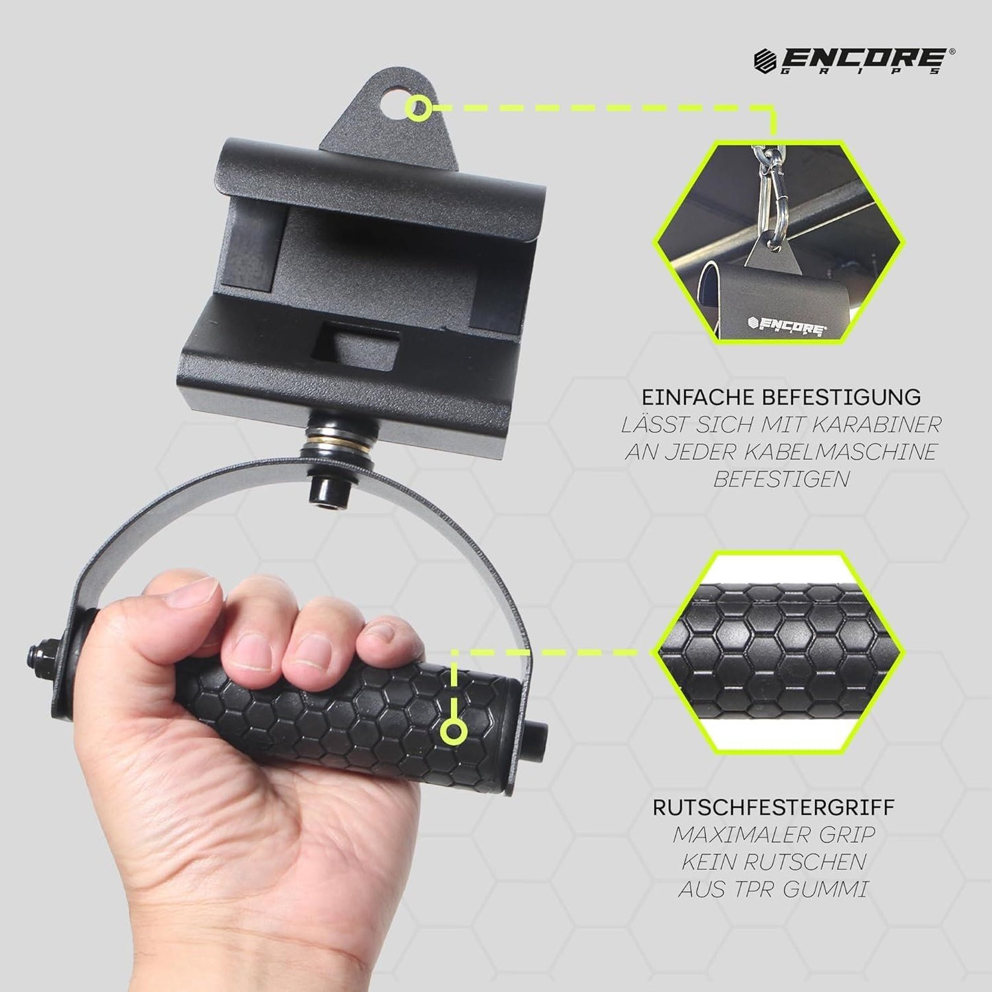 360° Klimmzuggriffe drehbar Latzug Griffe – Bild 3