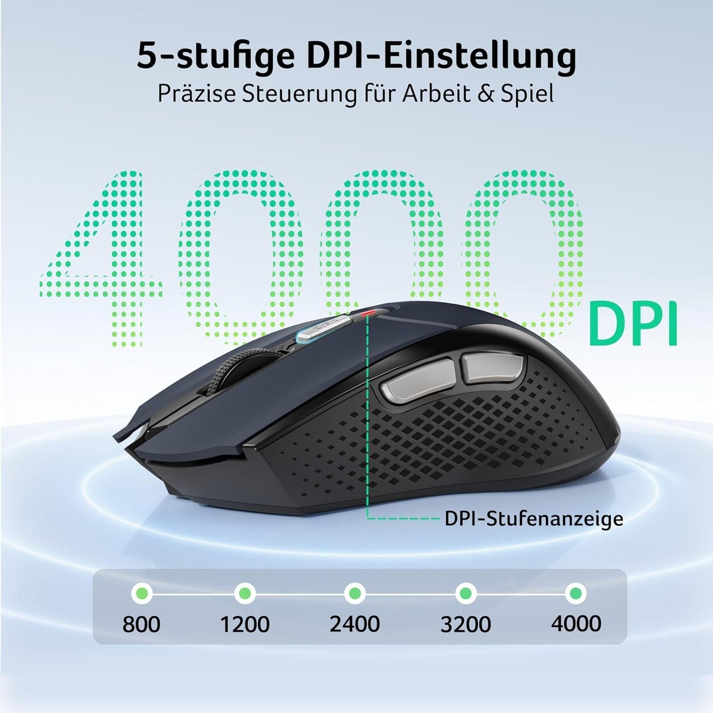 Acer Funkmaus kabellos 4000 DPI USB-A Schwarz – Bild 3